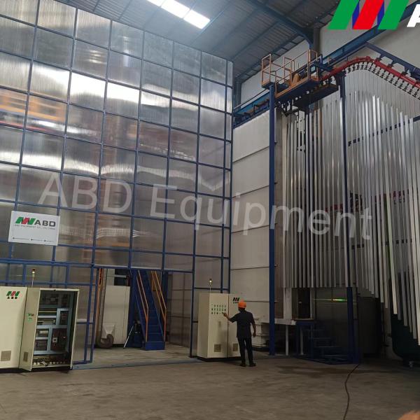 A linha de revestimento vertical Conveyorised planta do pó do PLC personalizou