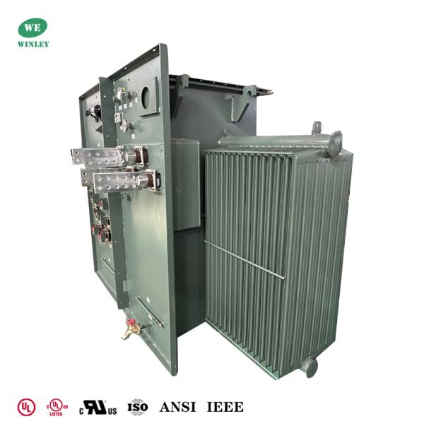 UL Listed 2.5 MVA Three Phase Pad Mounted Transformer 2500KVA Oil-Immersed 12470V To 400V ANSI/IEEE Standards