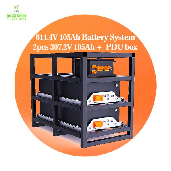 Station de recharge électrique portable CTS Essentiel 614.4V 105Ah Lifepo4 Batterie avec 2 modules de batterie Boîte PDU