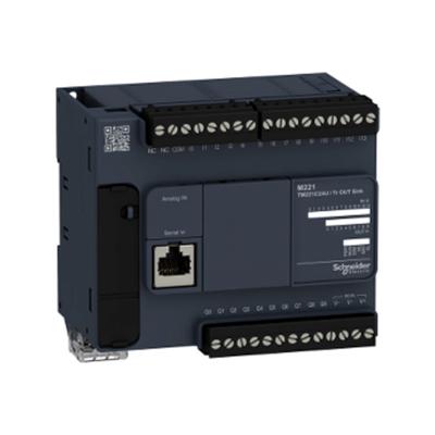 Controllador programable de CPU Modicon M221 TM221C24R con control de mando de Schneider