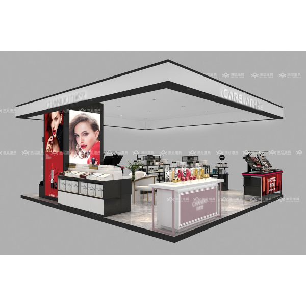 BKC022 Beauty Display Showcase Retail Kiosk Mall Cosmetic Kiosk Design for Skincare Booth