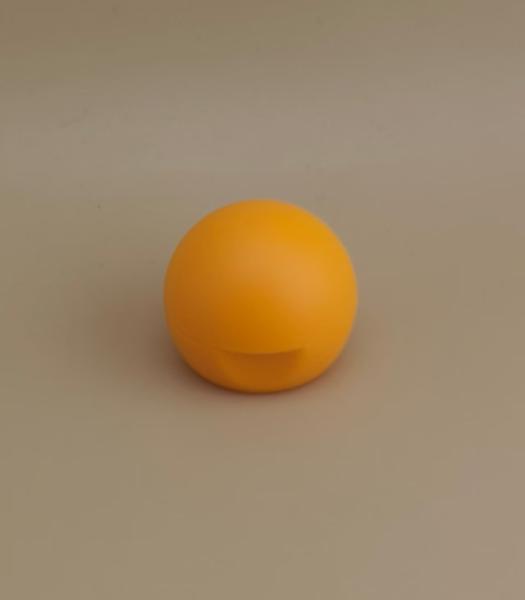 Yellow Plastic Smooth Matte Spherical Lid for Cosmetic Bottles