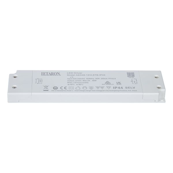 48W IP44 LED Driver 24VDC Super Slim LED Light Driver With TUV Certification