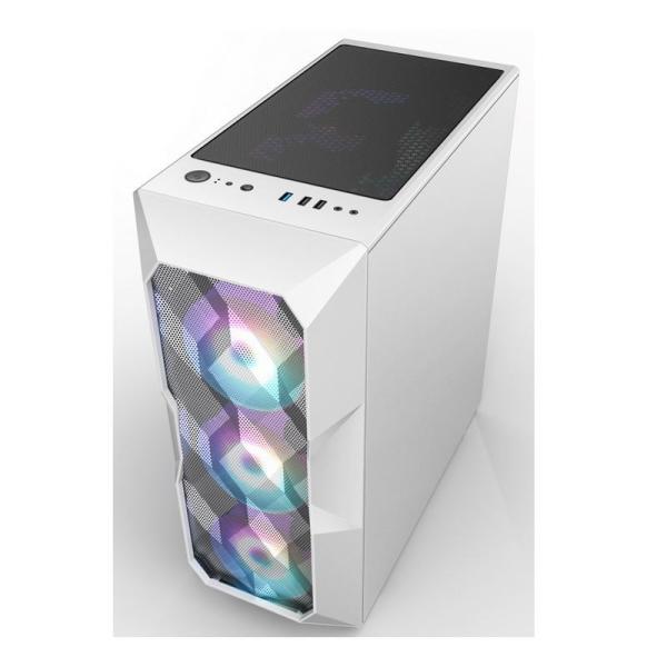 Средний-башня воздушного потока ATX случая компьютера воздушного потока ARGB с полигональным фронтом сетки - панелью которые поддерживают 3 освещение 12cm ARGB