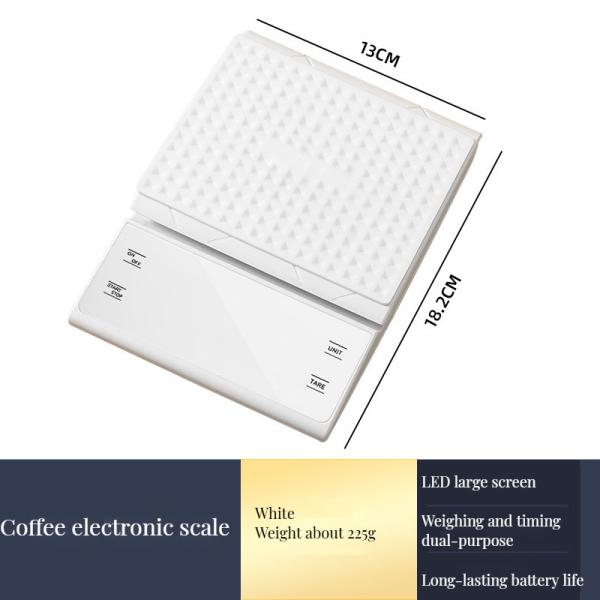 ABS Digital Weight Measuring Device for Kitchen 3kg/0.1g Pour over Coffee Scale Timer