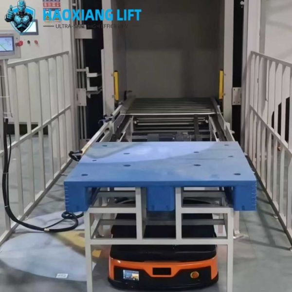 2-Level Hydraulic Vertical Reciprocating Conveyor - 5M 1500-4000kg HAOXIANG Industrial Material Handling Lift