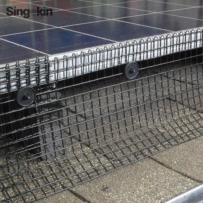Black PVC Coated Galvanized Steel Solar Panel Bird Guard Mesh with 1/2