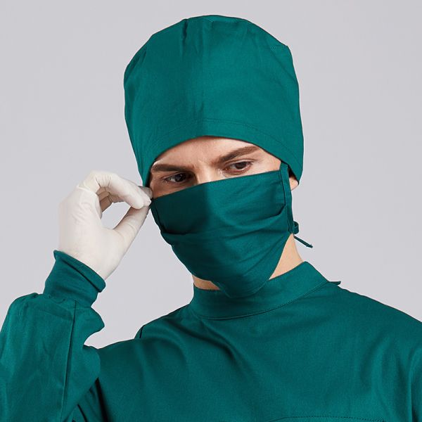 Hubei Haixin Operating Room Medical Hat Washable Laboratory Biological Reuse Caps Cotton Doctor's Cap Factory Direct Supply