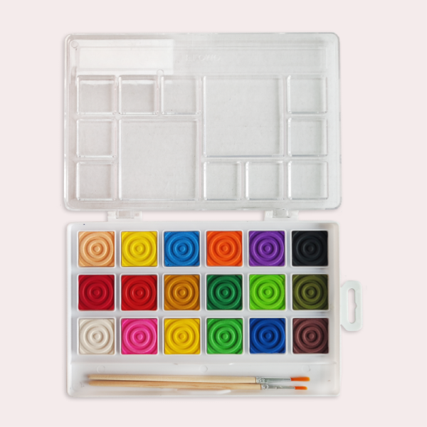 Best Selling Gouache Paint Set School Drawing Supplies High Quality 24 Pcs Watercolor Set