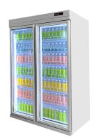 Refrigerador ereto da mostra comercial remota nova da bebida do sistema de refrigeração R22 do estilo