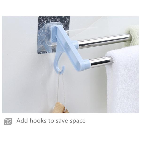 Perforation-Free Stainless Steel Wall Rowel Rack Bathroom Towel Rack