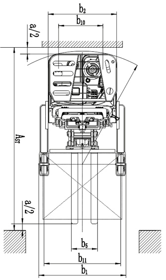Narrow Aisle Fork Reach Truck Forklift 1.5 Ton Capacity Seated Type Single Scissor