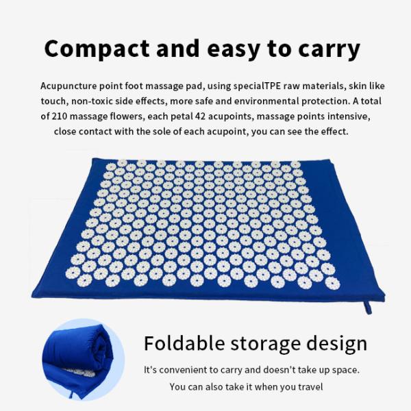 Neck Back Pain Massage Acupuncture Mat With ABS Needles And Pillow