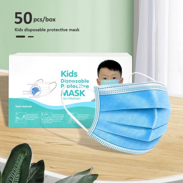 3 Layer Children's Disposable Face Masks Excellent Bacterial Filtration Properties