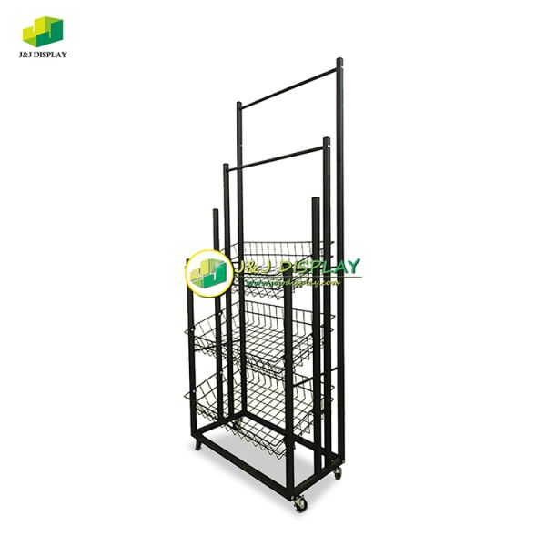 Supermarket Metal Wire Shelves Stationery Paper Display Stand