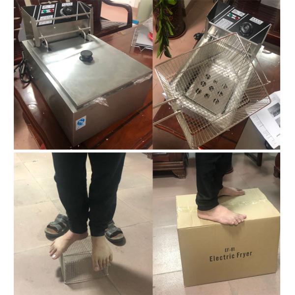 Способ нагрева Электрическое нагревающее трубопроводное нагревание 6L 1 резервуар Глубокая жарка с корзинами