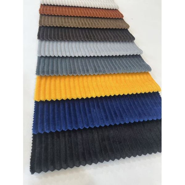 100%Polyester corduroy sofa fabric strip new knitted velvet hometextile fabric for sofa