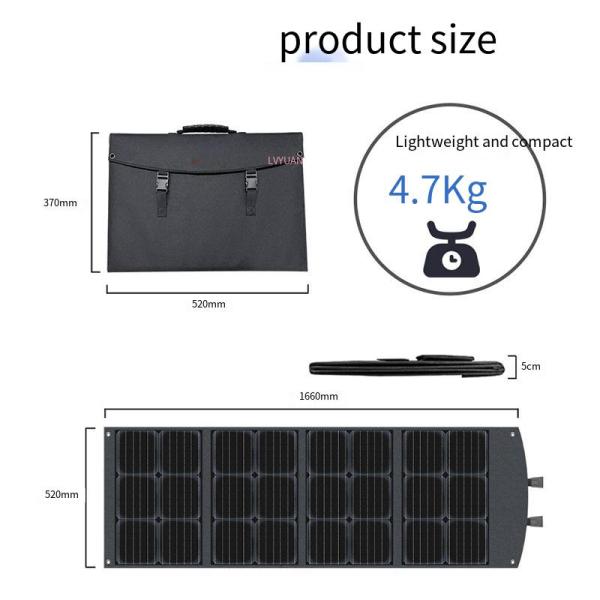 Folding Portable Solar Panels Outdoor Monocrystalline Silicon Solar Cells