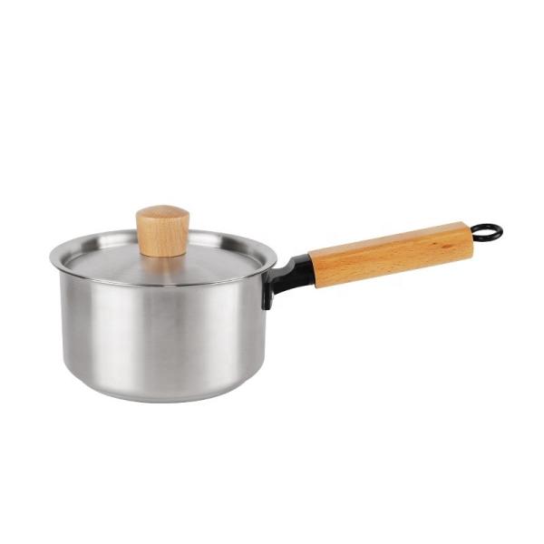 Factory Direct 3 Pieces Cooking Pot Set Kitchen Wares Set Pots And Pans Cookware Sets Cooking With Wooden Handle
