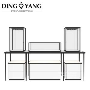 Vitrinas de joyería de lujo de vidrio de 12V de alta gama con luces de bajo consumo de energía