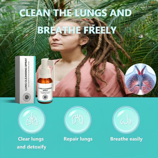 1 Pack Cleansing Mouth Spray Mint Scent Herbal Lung Cleansing Spray