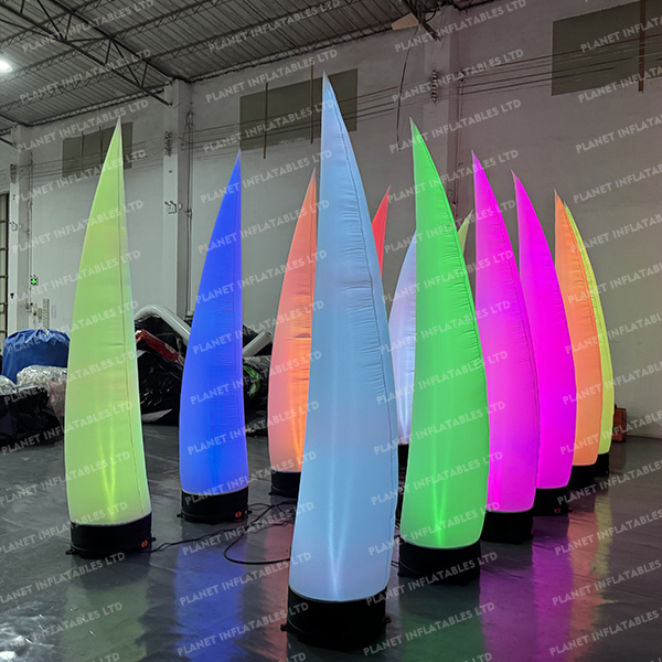 Wholesale Advertising Event Decoration Air Cone With Lights Hot Sale Inflatable Led Light Column