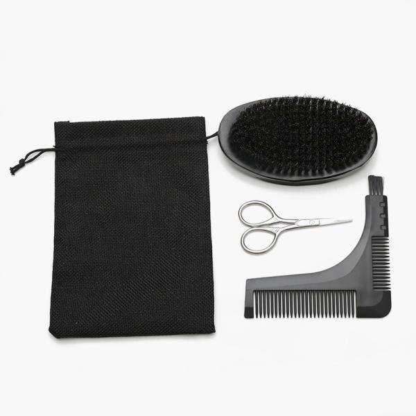 Professional Beard Comb And Brush Set For Men Repair Modeling Cleaning Care Kit