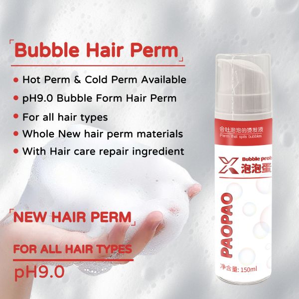 Crème permanente pour cheveux naturels, longue durée, mousse permanente organique