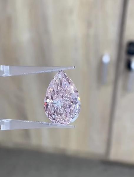 4CT Pear Cut Lab Cultivado Diamante Rosa Para Joias Decorações Colares Anéis Pendente