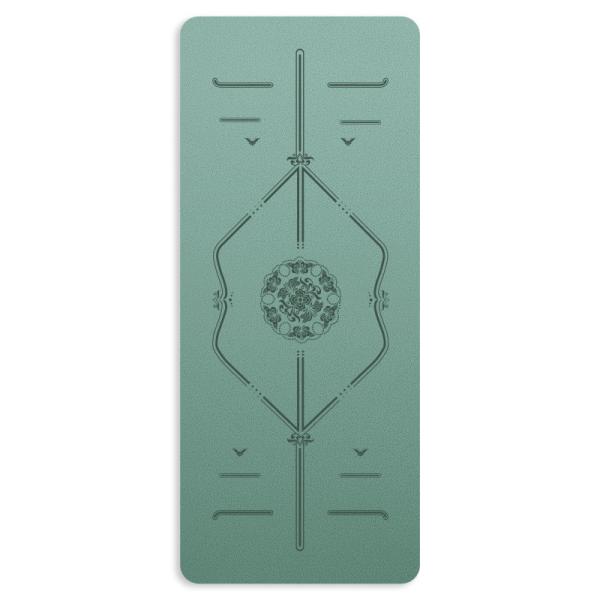 Outdoor Eco Friendly China Supplier Antislip Pattern Pro Natrual Rubber PU Yoga Mat with laser design