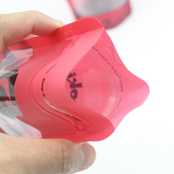 Impresión de logotipo Bolsas de ziplock de Mylar vuelva a cerrarse Color rosa 3.5g con ventana transparente