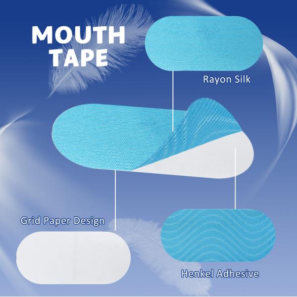 Easily Removed Oval Non Toxic Mouth Tape Reduced Snoring Improved Nasal Breathing