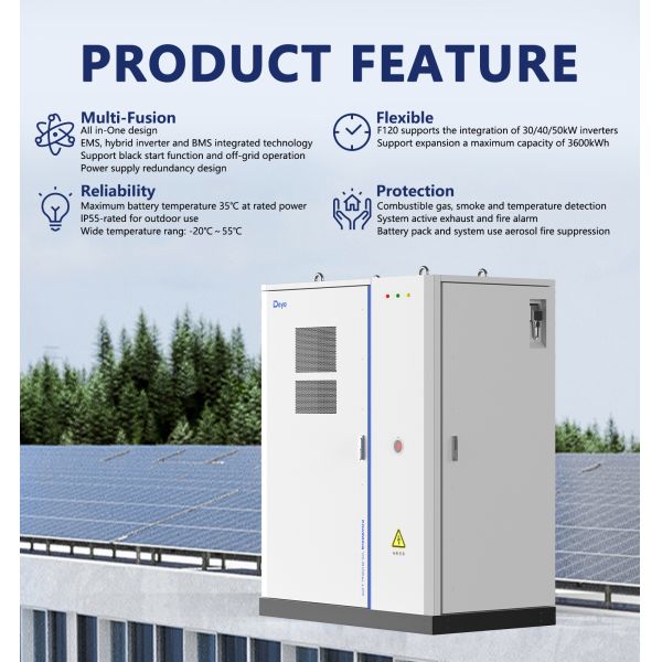 Deye GE-F120 Home Energy Storage Solar Lithium Battery Case Factory Wholesale with Lifepo4 Technology