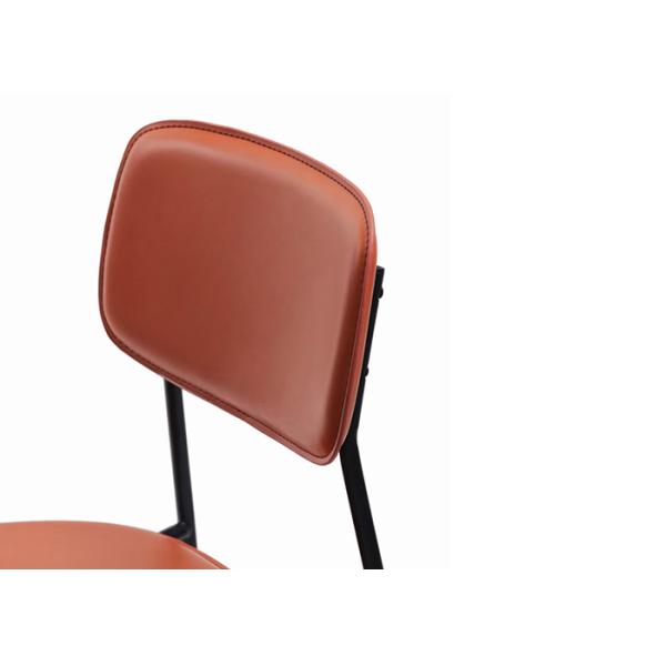 Purple Upholstered Dining Chair With Metal Legs Nordic Restaurant Furniture Sets