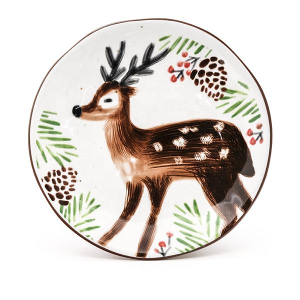 Керамические столовые тарелки набор из 12 6 горячие столовые тарелки набор керамические тарелки животный укладка салат тарелка