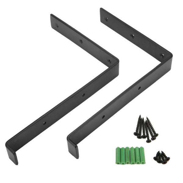 Amplamente utilizado Custom Powder Coated Black Carbon Steel Mobiliário Bracket para prateleira flutuante