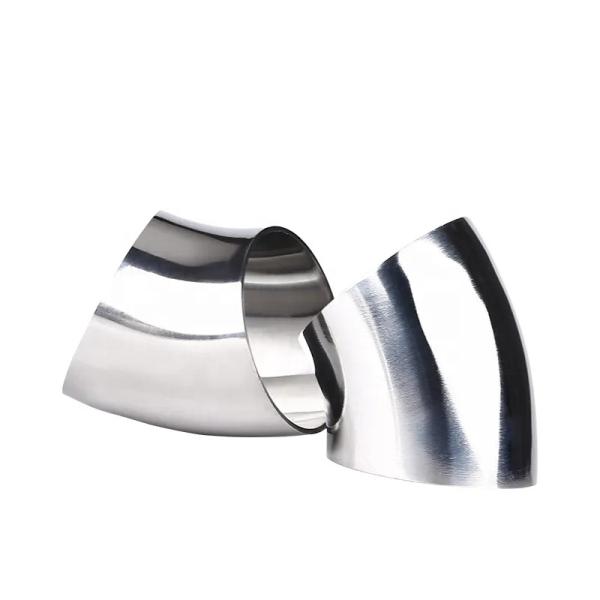 Sanitary Welding Connection Forged SS304 316L 45 Degree Elbow for Oil Water Gas Milk