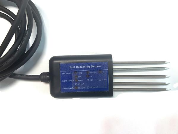 7 in1 Soil Sensor for Measuring EC Conductivity PH NPK Temperature Moisture 5 Pin Output