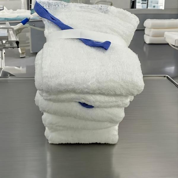 Medical Washed Consumable Sterile Gauze Swab Abdominal Pads with Blue Tape Surgical Lap Sponge Absorbent Swab