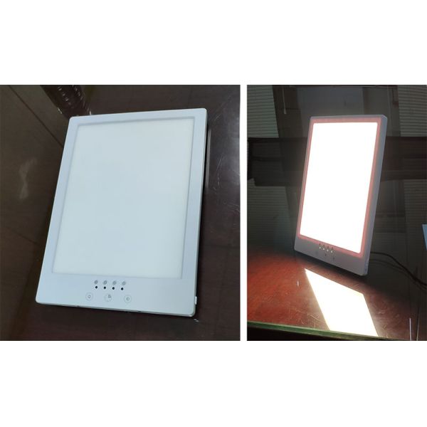 White JSK 20 Depression Seasonal Affective Disorder Sad Lamp Light Therapy Lamp 10000 Lux FCC CE ROHS Certification