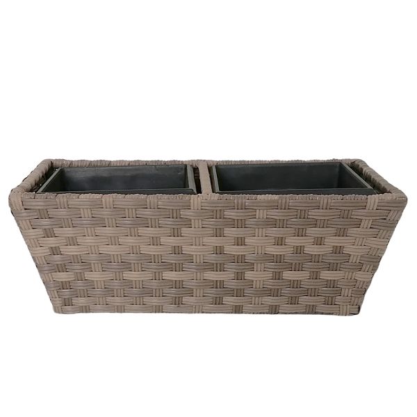 Factory Hot Sale Metal Frame Set of 3 Plastic Pots Home Garden Planter Stand