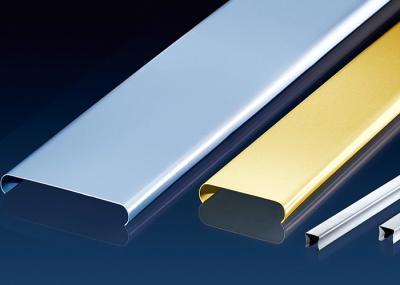 U-Shape  Metal Strip Ceiling Suitable For  Subway Stations Banks  Perforated Or Non-Perforated