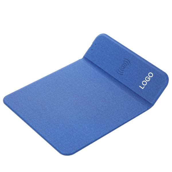 15W Power Output Wireless Charging Mousepad for Customized Logo and USB Type-C Port