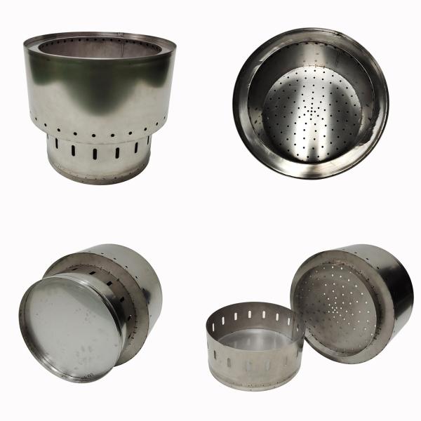 Factory Customized Diameter 13.5 Inches Round Stainless Steel Folding Portable Fire Pit/Patio Heater