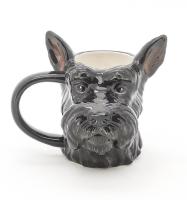 3D Animal Mug Cute Cerâmica 3D Black Dog Design em forma com 3D Handpainting