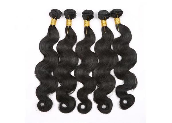 10A Natural Human Hair Extensions , Double / Triple Weft Virgin Indian Remy Hair