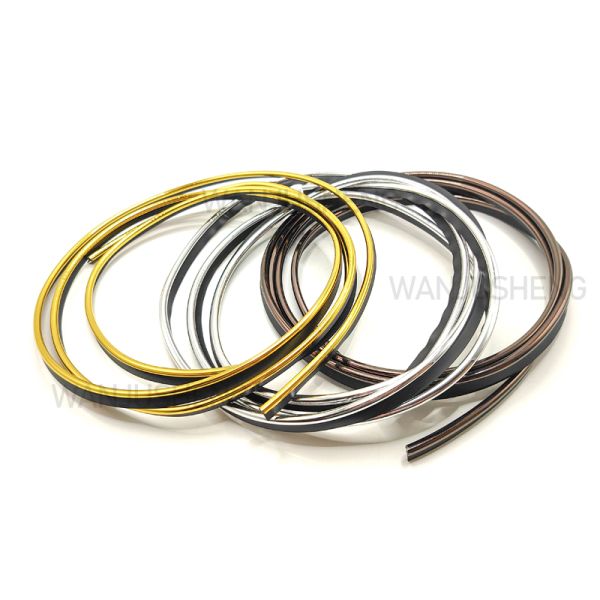 Furniture T Shape Decoration Tape Plastic Car Interior Slit Automotive Decorative Trim Strips Gold Pvc Edge Banding
