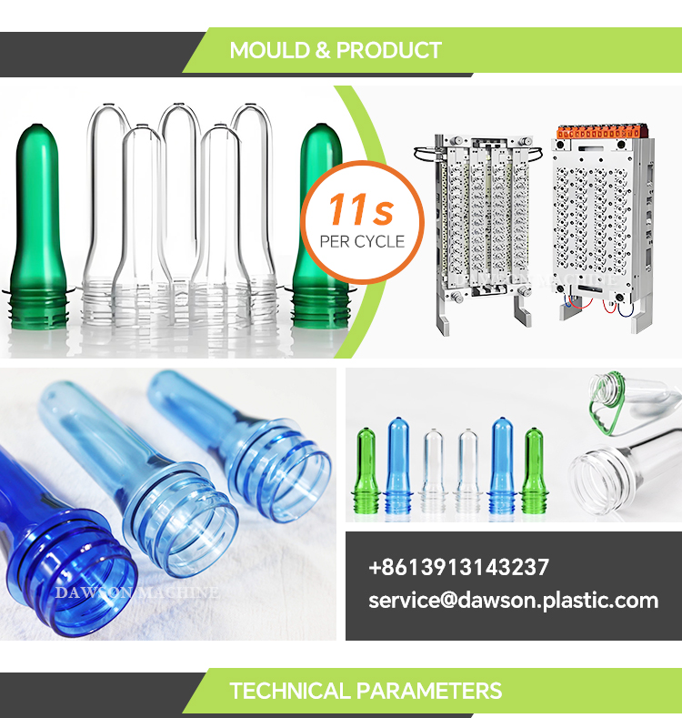 2369g Injection Weight PET Preform Injection Molding Machine with Screw L/D Ratio 21 for High Productivity