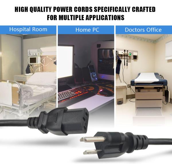 Japan Power Cord 3 Prong AC Plug 125V 7A-15A VCTF 3x2.0sqmm