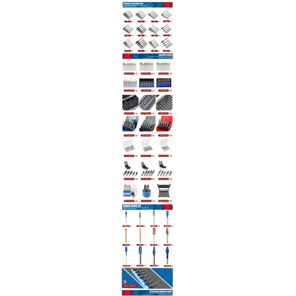 1/4 Inch Shank Burrs Tool Bit 6mm Double Cut Carving Grinder Bit Engraving Tungsten Carbide Burr Set Rotary File Tungsten Burr